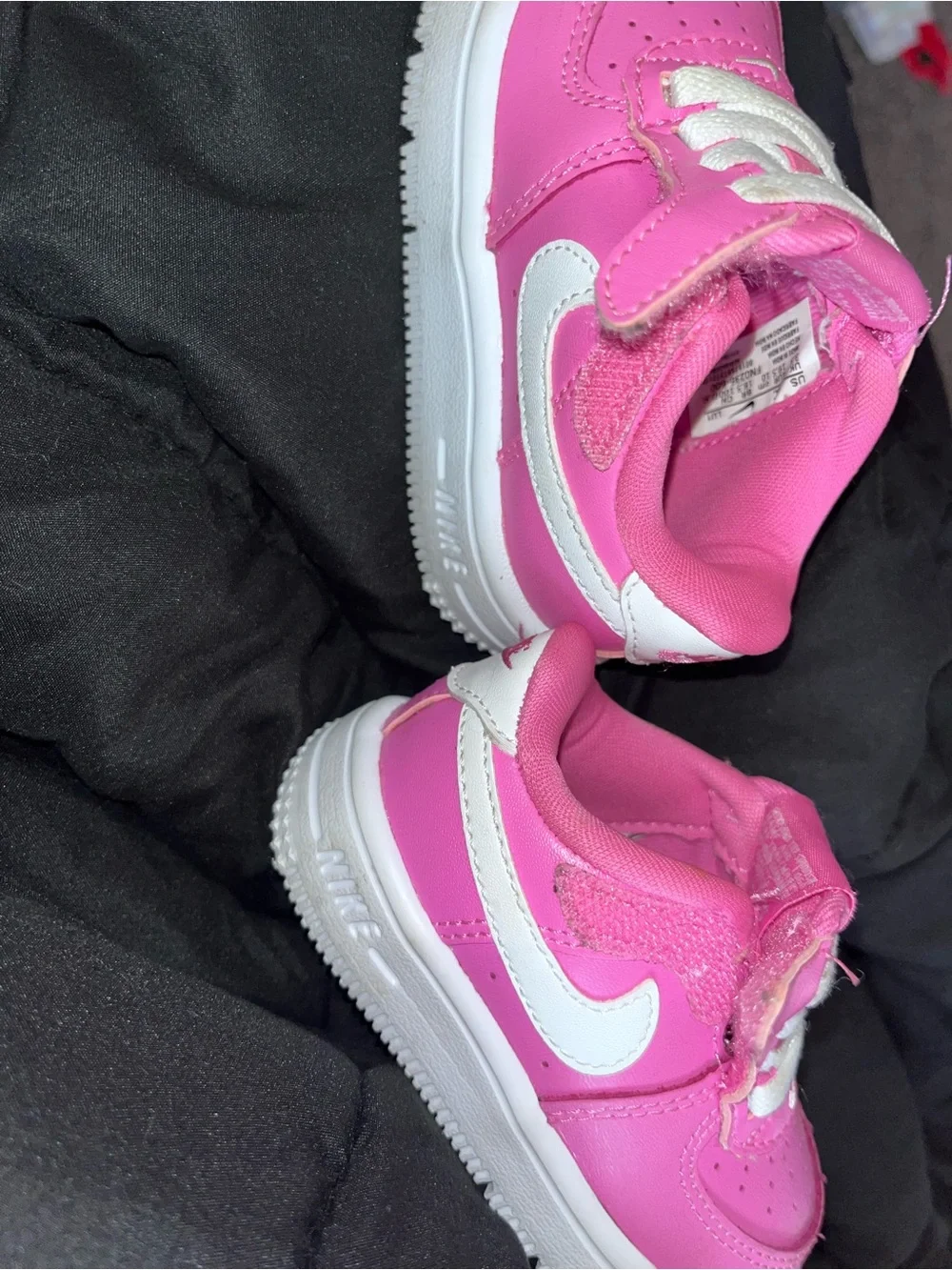 Nike force 1 low EasyOn toddler 4C pink/white